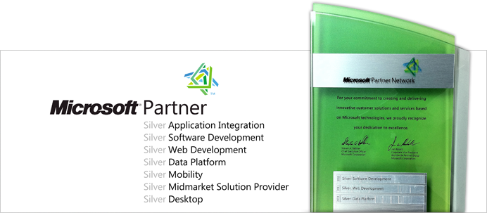 Microsoft Partner Silver Software Development, Silver Web Development, Silver Data Platform, Silver Mobility,Silver Midmarket Solution Provider